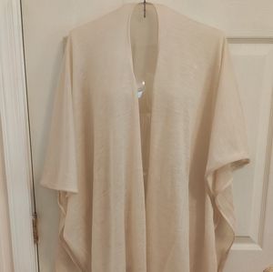 Women's beige poncho